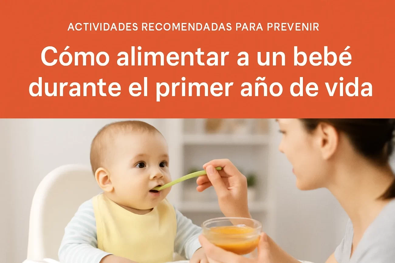actividades recomendadas para prevenir Cómo alimentar a un bebé durante el primer año de vida