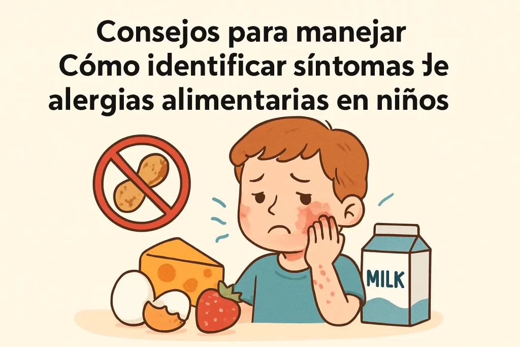 consejos para manejar Cómo identificar síntomas de alergias alimentarias en niños