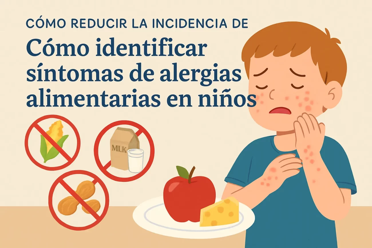 cómo reducir la incidencia de Cómo identificar síntomas de alergias alimentarias en niños