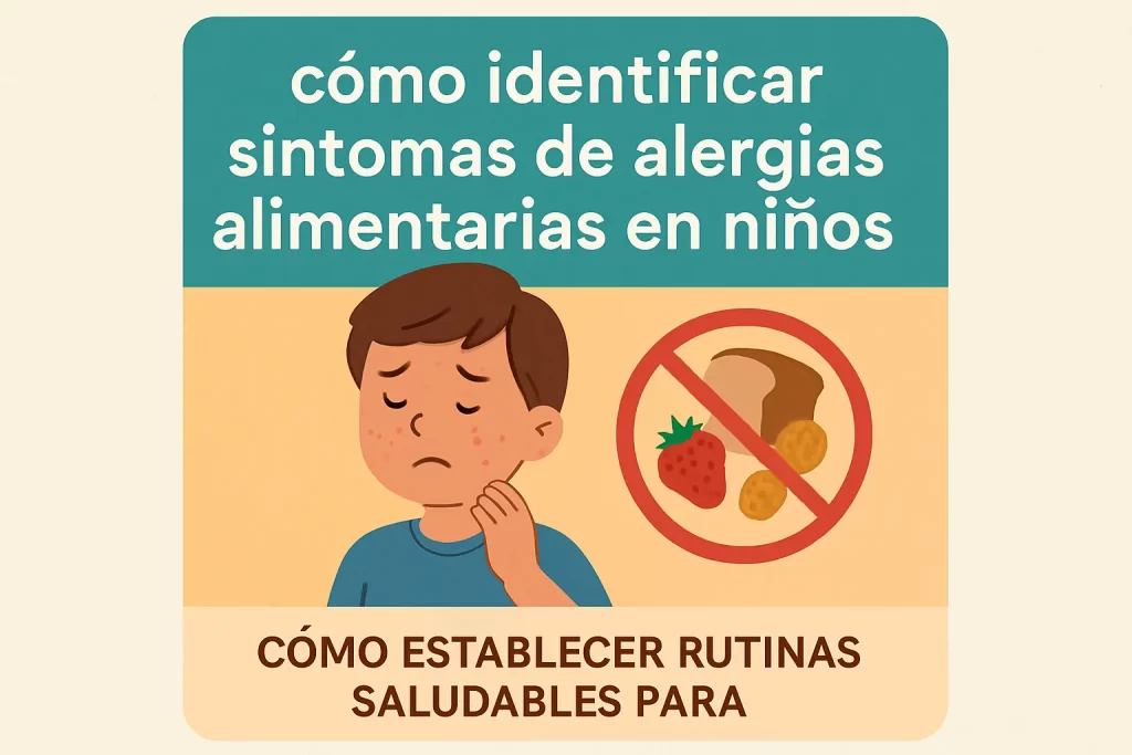 cómo establecer rutinas saludables para Cómo identificar síntomas de alergias alimentarias en niños