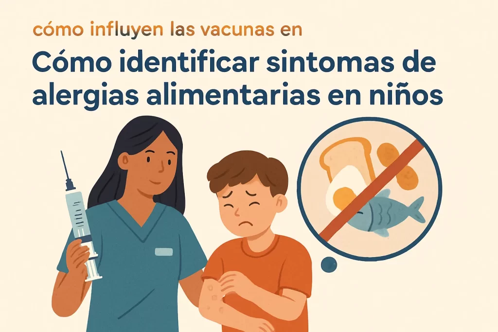 cómo influyen las vacunas en Cómo identificar síntomas de alergias alimentarias en niños