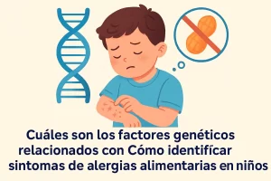 cuáles son los factores genéticos relacionados con Cómo identificar síntomas de alergias alimentarias en niños