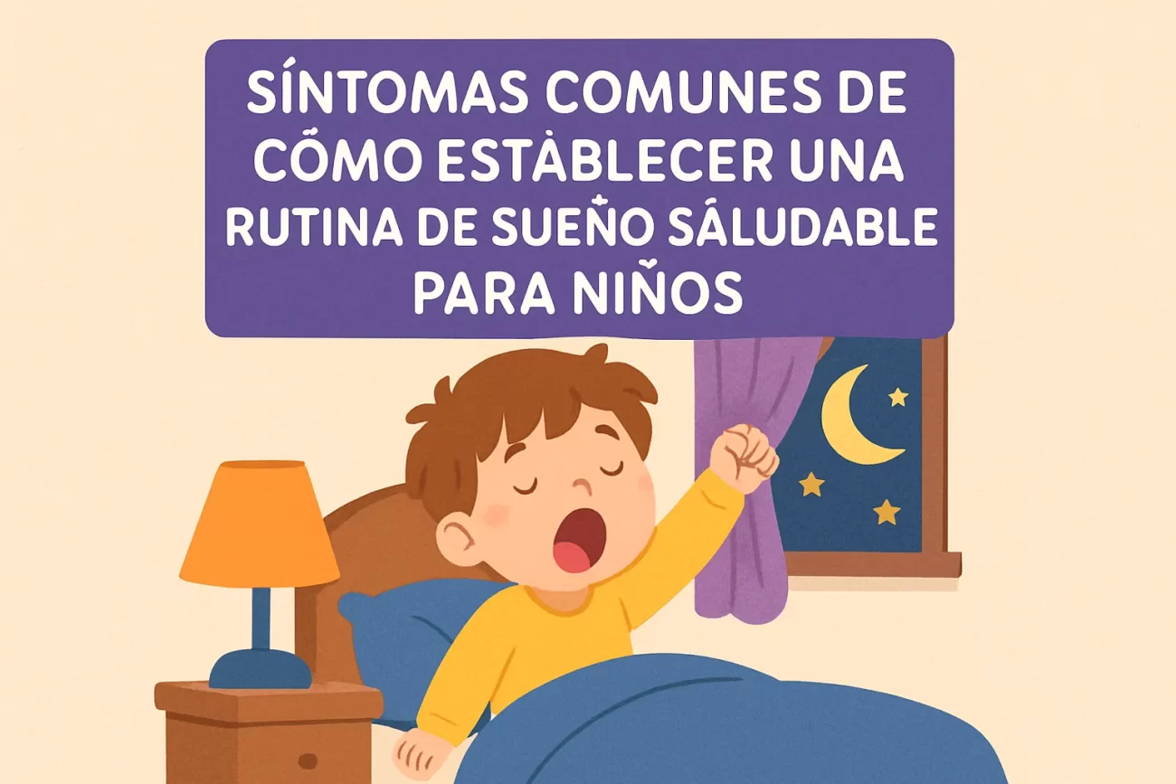 síntomas comunes de Cómo establecer una rutina de sueño saludable para niños