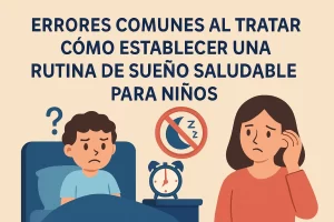 errores comunes al tratar Cómo establecer una rutina de sueño saludable para niños