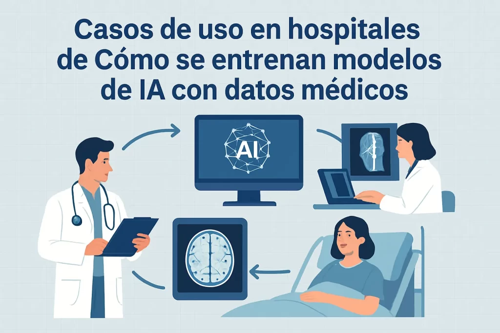 casos de uso en hospitales de Cómo se entrenan modelos de IA con datos médicos