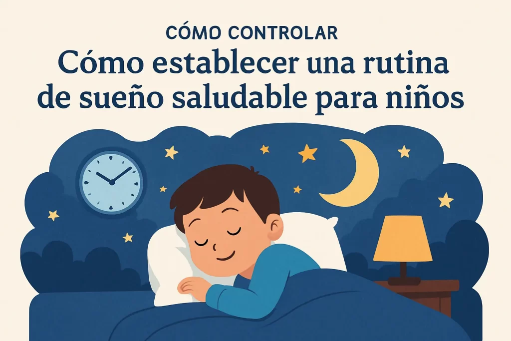 cómo controlar Cómo establecer una rutina de sueño saludable para niños