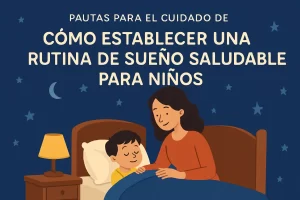 pautas para el cuidado de Cómo establecer una rutina de sueño saludable para niños