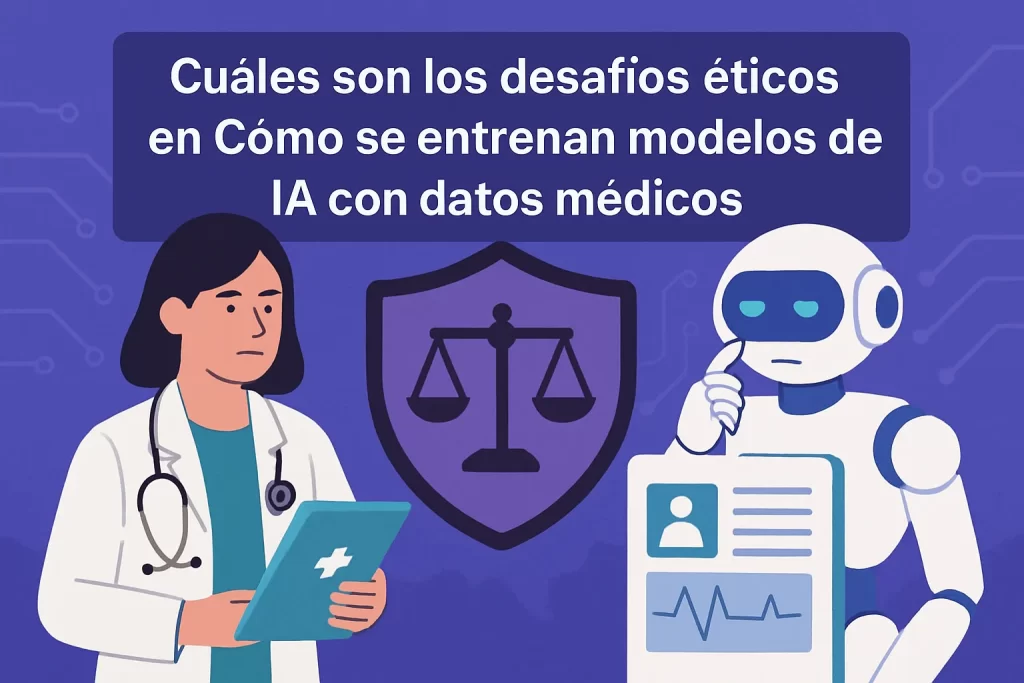 cuáles son los desafíos éticos en Cómo se entrenan modelos de IA con datos médicos