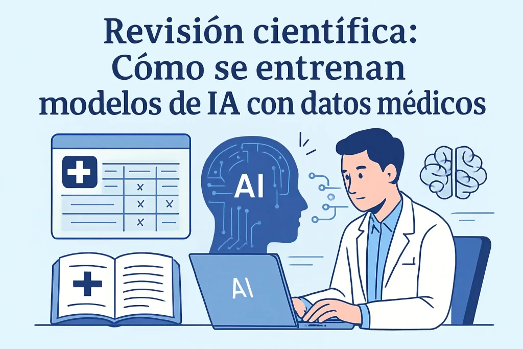 revisión científica de Cómo se entrenan modelos de IA con datos médicos