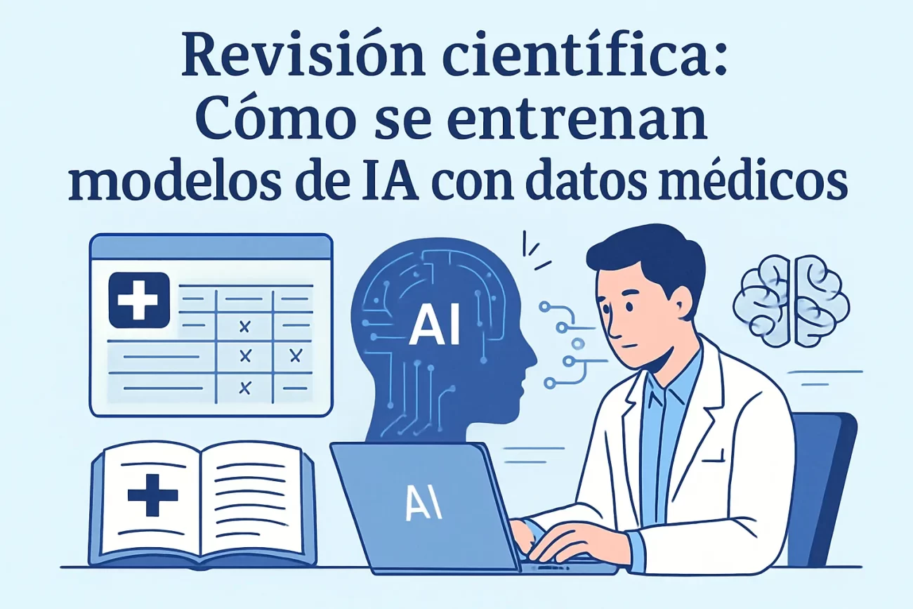 revisión científica de Cómo se entrenan modelos de IA con datos médicos