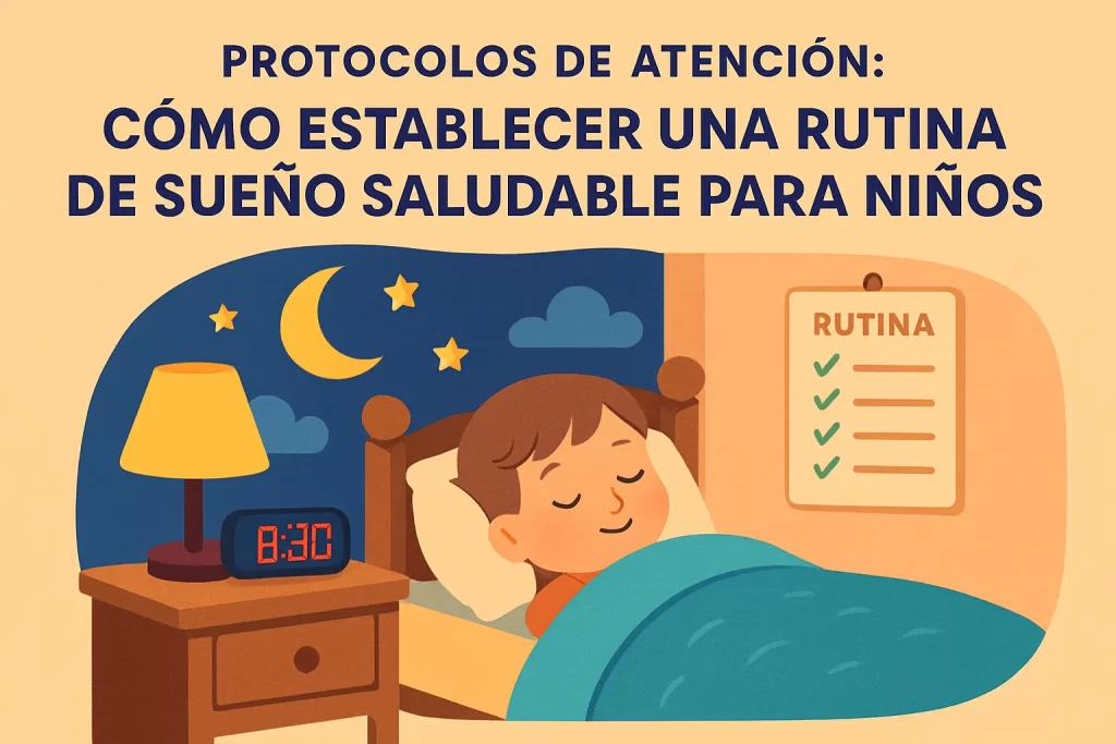 protocolos de atención para Cómo establecer una rutina de sueño saludable para niños
