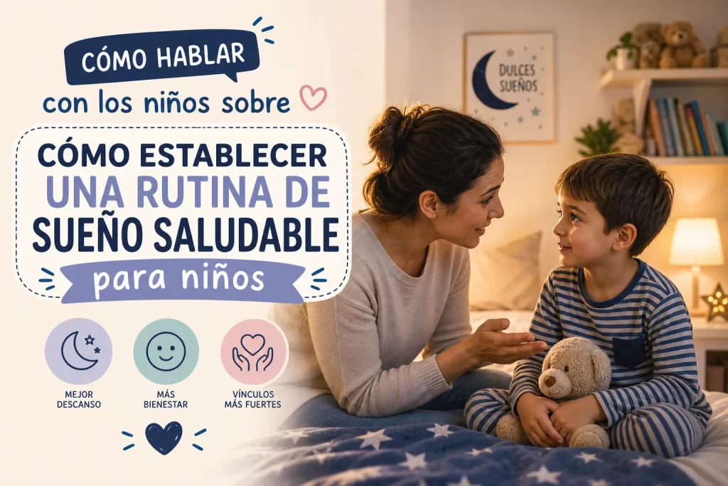 cómo hablar con los niños sobre Cómo establecer una rutina de sueño saludable para niños