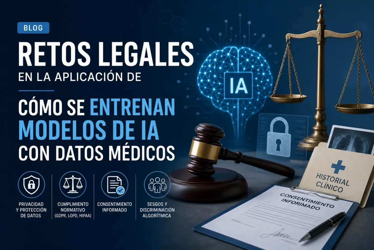 retos legales en la aplicación de Cómo se entrenan modelos de IA con datos médicos