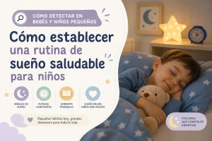 cómo detectar en bebés y niños pequeños Cómo establecer una rutina de sueño saludable para niños