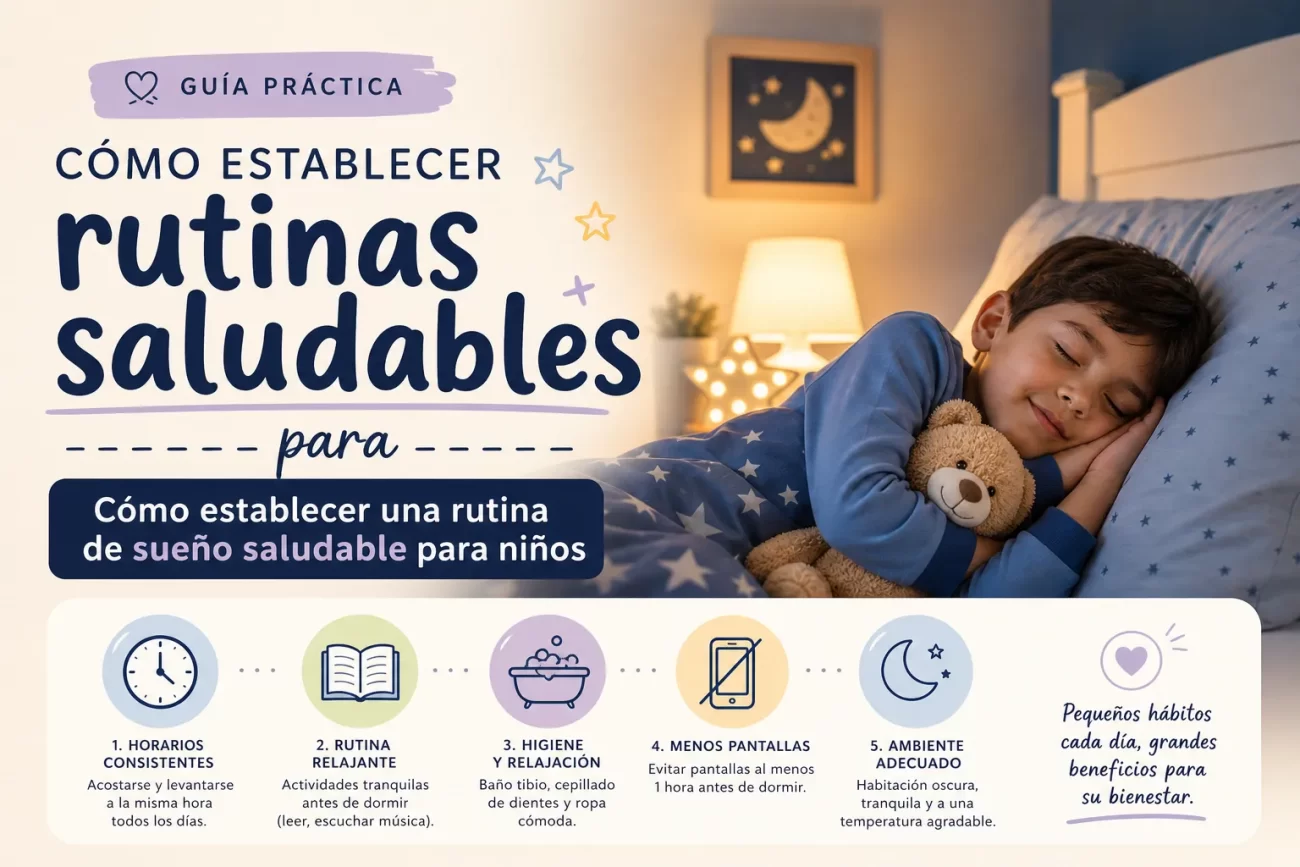 cómo establecer rutinas saludables para Cómo establecer una rutina de sueño saludable para niños